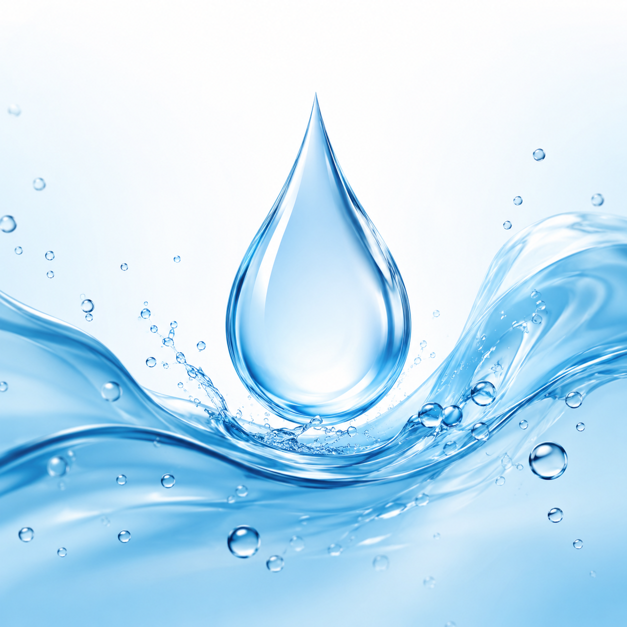 Goccia d'acqua pura